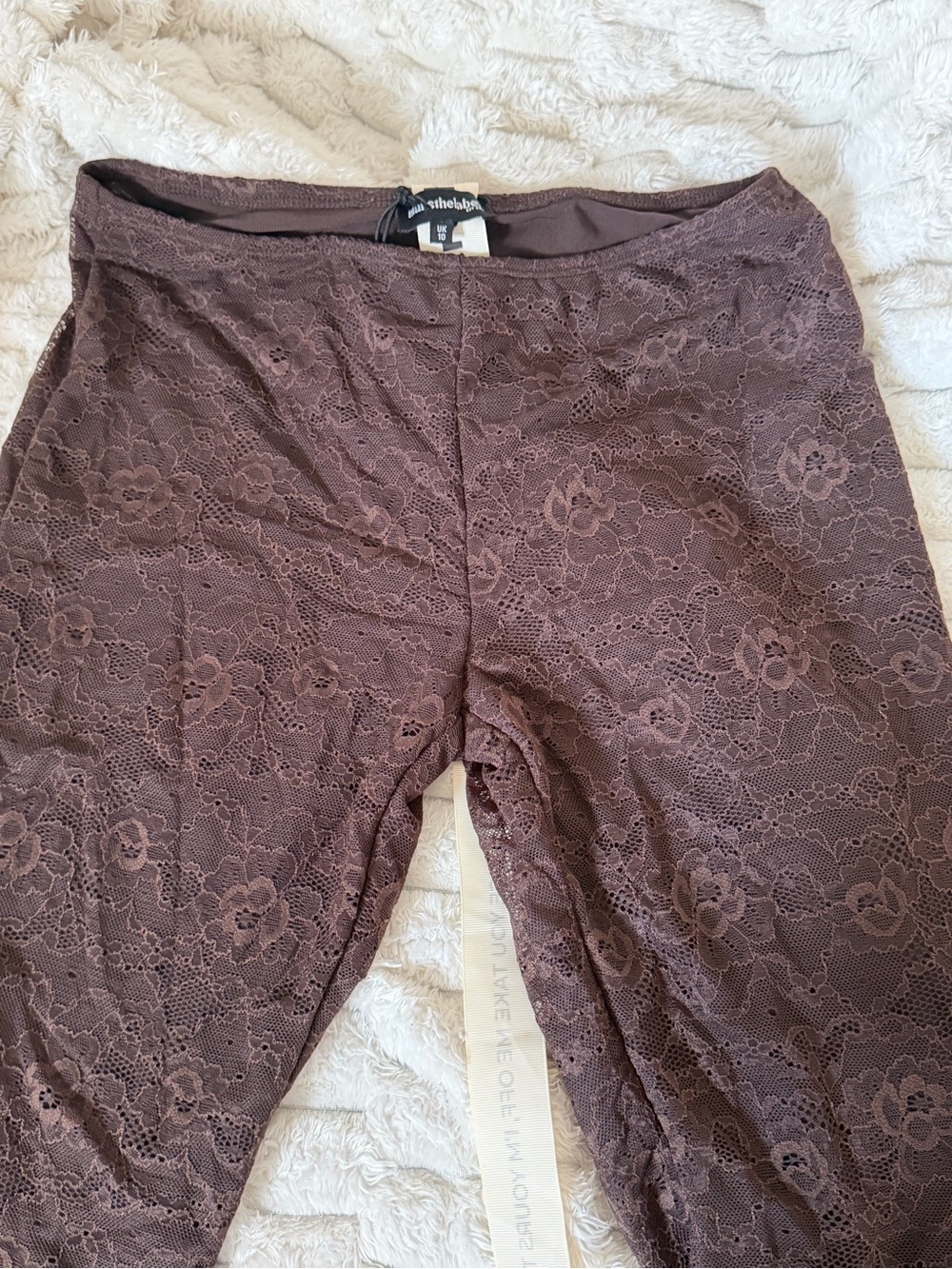 Mars the label brown  Lace Leggings NWT